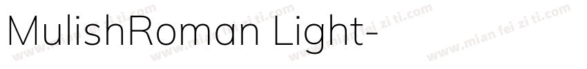 MulishRoman Light字体转换